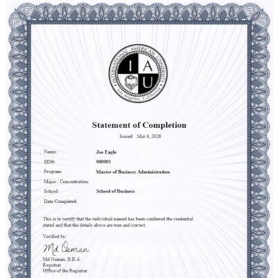 4.23 - Statement of Completion (SOC), USPS in the U.S. with Tracking